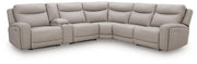 Gravier Gray 6-Piece Power Reclining Sectional with Storage Console - U13300S5