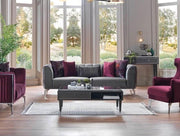 Gravita Love Seat (Deren Anthracite) 3 Pieces - DMV FurnitureLoveseat