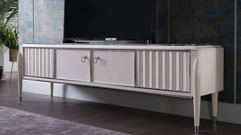 Gravita Tv Stand Ivory Leg - DMV FurnitureTV Stand