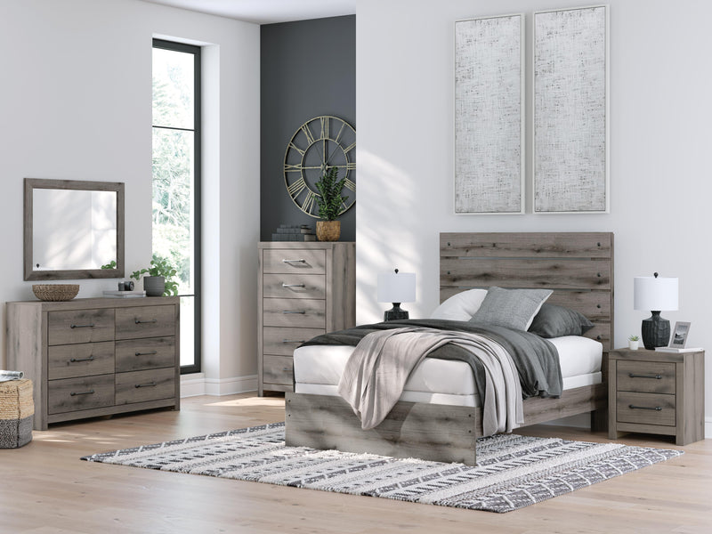 Graystorm Brown Gray Full Panel Bed - PCB2405B13