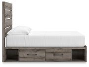 Graystorm Brown Gray Full Panel Bed with Storage - PCB2405B17