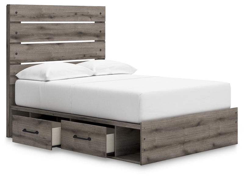 Graystorm Brown Gray Full Panel Storage Bed - PCB2405B16