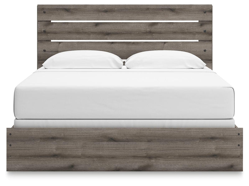 Graystorm Brown Gray King Panel Bed - PCB2405B8