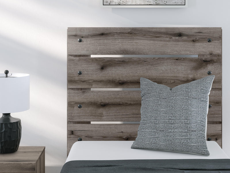 Graystorm Brown Gray Twin Panel Bed - PCB2405B12