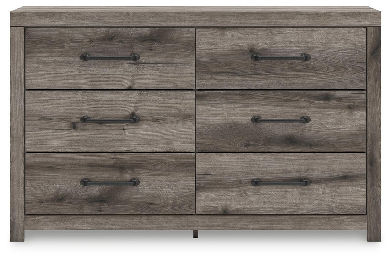 Graystorm Full Panel Bed, Dresser and Nightstand in Brown Gray - PKG021347