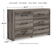 Graystorm Full Panel Bed, Dresser and Nightstand in Brown Gray - PKG021347