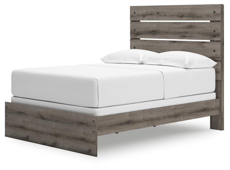 Graystorm Full Panel Bed, Dresser and Nightstand in Brown Gray - PKG021347