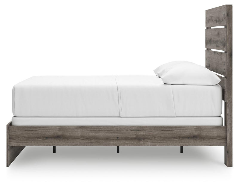 Graystorm Full Panel Bed, Dresser, Mirror and 2 Nightstands in Brown Gray - PKG021341