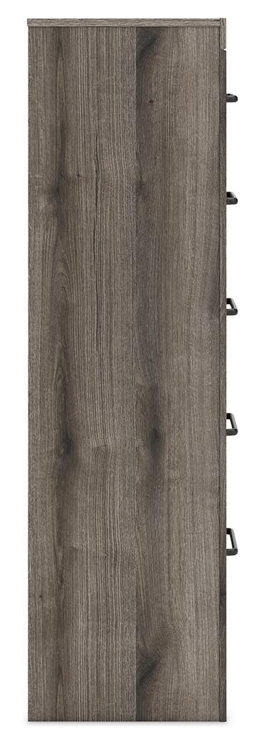 Graystorm Full Panel Bed, Dresser, Mirror, Chest and Nightstand in Brown Gray - PKG021345