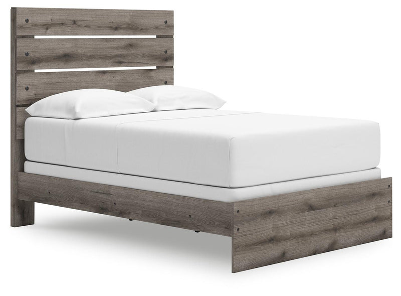 Graystorm Full Panel Bed, Dresser, Mirror, Chest and Nightstand in Brown Gray - PKG021345