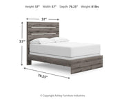 Graystorm Full Panel Bed, Dresser, Mirror, Chest and Nightstand in Brown Gray - PKG021345