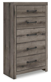 Graystorm Full Panel Bed with Storage, Dresser, Mirror and Chest in Brown Gray - PKG021391