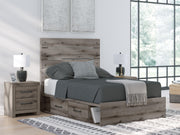 Graystorm Full Panel Bed with Storage, Dresser, Mirror and Chest in Brown Gray - PKG021391