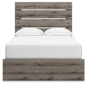 Graystorm Full Panel Bed with Storage, Dresser, Mirror, Chest and 2 Nightstands in Brown Gray - PKG021389