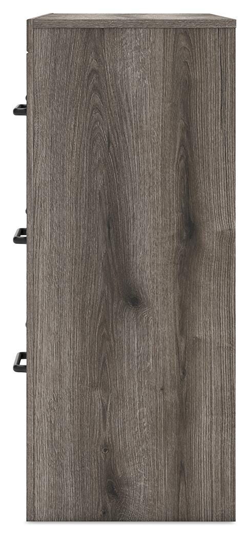Graystorm Full Panel Storage Bed and Dresser in Brown Gray - PKG021377