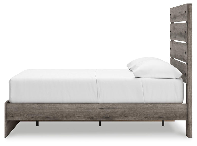 Graystorm Full Panel Storage Bed, Dresser, Mirror, Chest and 2 Nightstands in Brown Gray - PKG021373