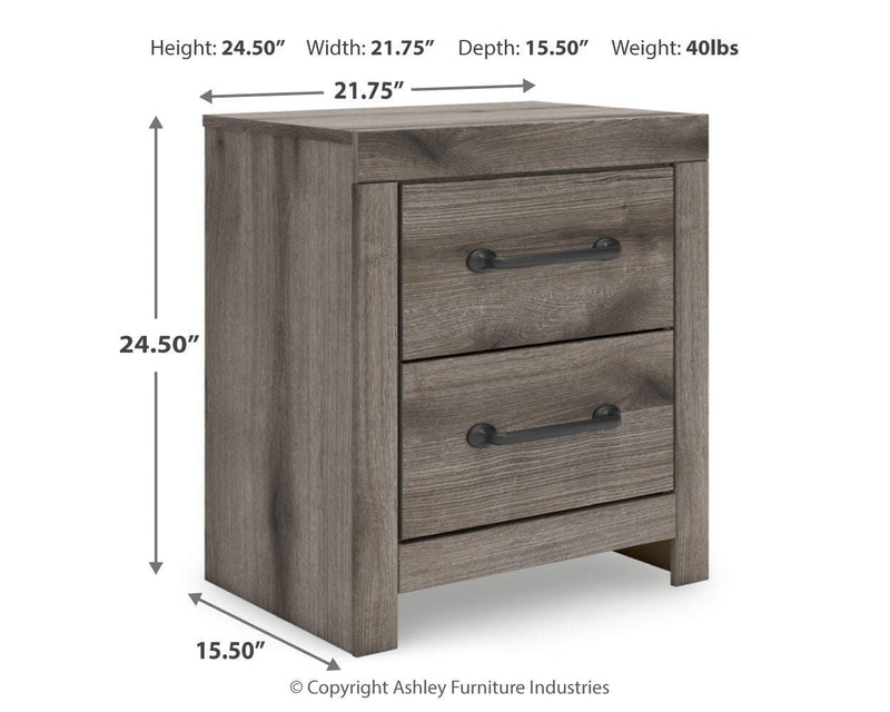 Graystorm Full Panel Storage Bed, Dresser, Mirror, Chest and 2 Nightstands in Brown Gray - PKG021373