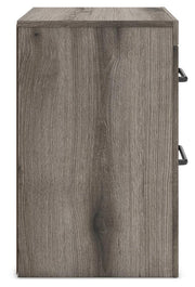 Graystorm King Panel Bed, Dresser and Nightstand in Brown Gray - PKG021362