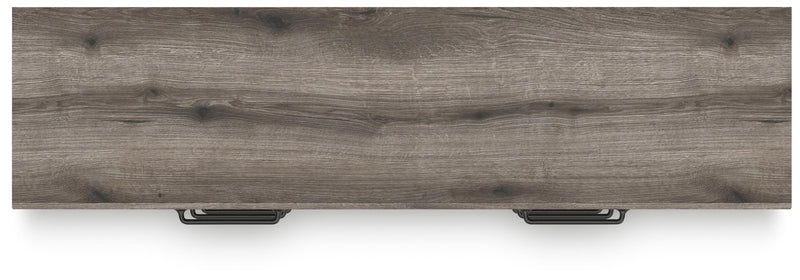 Graystorm King Panel Bed, Dresser and Nightstand in Brown Gray - PKG021362