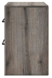 Graystorm King Panel Bed, Dresser, Mirror and 2 Nightstands in Brown Gray - PKG021356