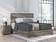 Graystorm King Panel Bed, Dresser, Mirror and 2 Nightstands in Brown Gray - PKG021356
