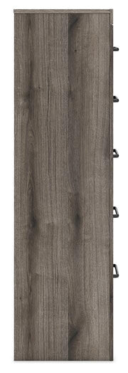 Graystorm King Panel Bed, Dresser, Mirror, Chest and 2 Nightstands in Brown Gray - PKG021357