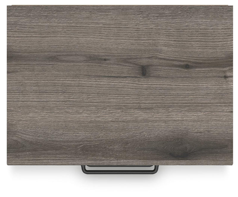 Graystorm King Panel Bed, Dresser, Mirror, Chest and 2 Nightstands in Brown Gray - PKG021357