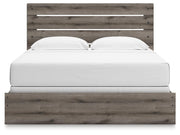 Graystorm King Panel Bed, Dresser, Mirror, Chest and Nightstand in Brown Gray - PKG021360