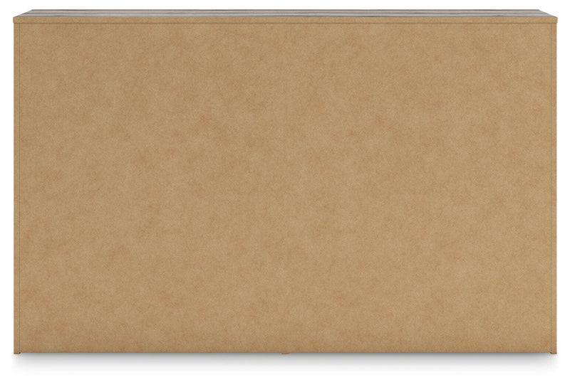 Graystorm Queen Panel Bed, Dresser and Nightstand in Brown Gray - PKG021354