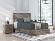 Graystorm Queen Panel Bed, Dresser, Mirror and 2 Nightstands in Brown Gray - PKG021348