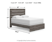 Graystorm Queen Panel Bed, Dresser, Mirror and Nightstand in Brown Gray - PKG021350