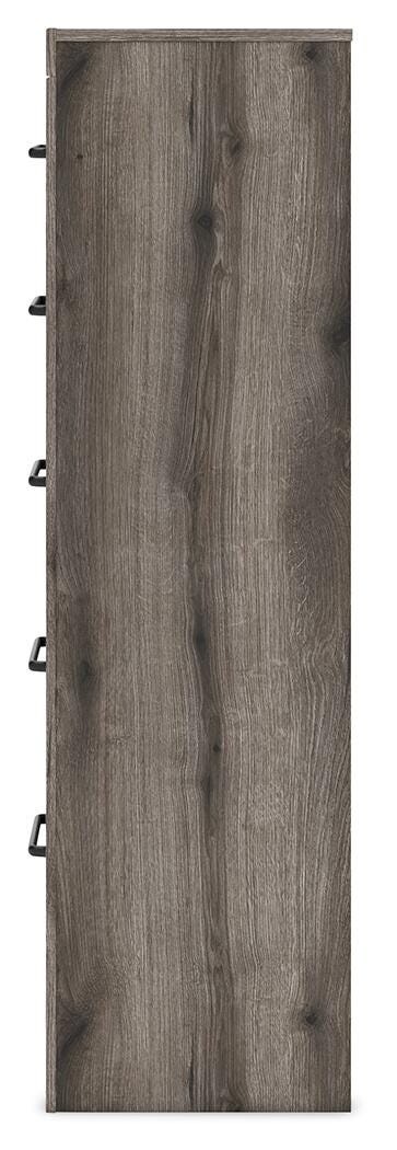 Graystorm Queen Panel Bed, Dresser, Mirror, Chest and 2 Nightstands in Brown Gray - PKG021349
