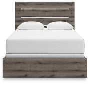 Graystorm Queen Panel Bed, Dresser, Mirror, Chest and 2 Nightstands in Brown Gray - PKG021349