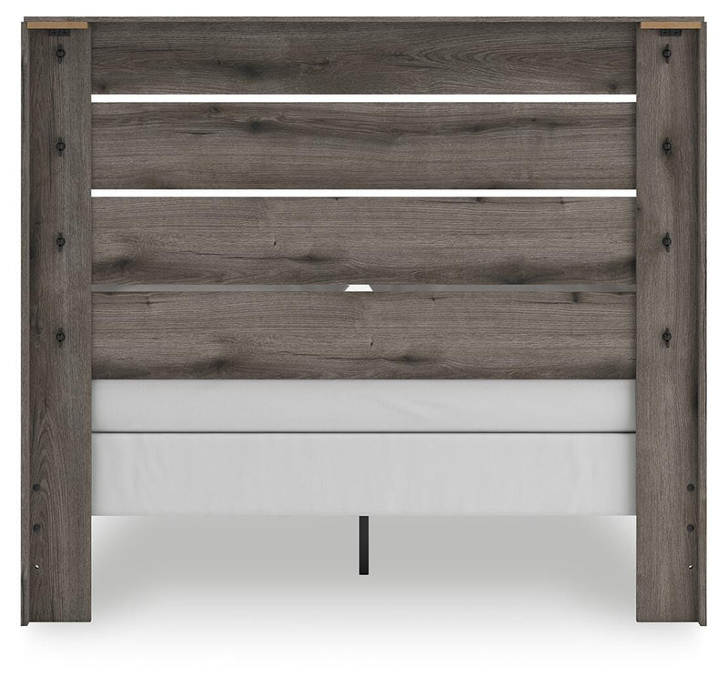 Graystorm Queen Panel Bed, Dresser, Mirror, Chest and 2 Nightstands in Brown Gray - PKG021349