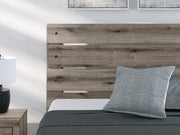 Graystorm Queen Panel Bed, Dresser, Mirror, Chest and 2 Nightstands in Brown Gray - PKG021349