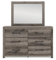 Graystorm Queen Panel Bed, Dresser, Mirror, Chest and Nightstand in Brown Gray - PKG021352