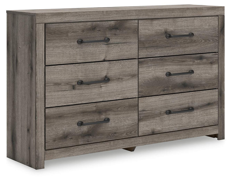 Graystorm Twin Panel Bed and Dresser in Brown Gray - PKG021338