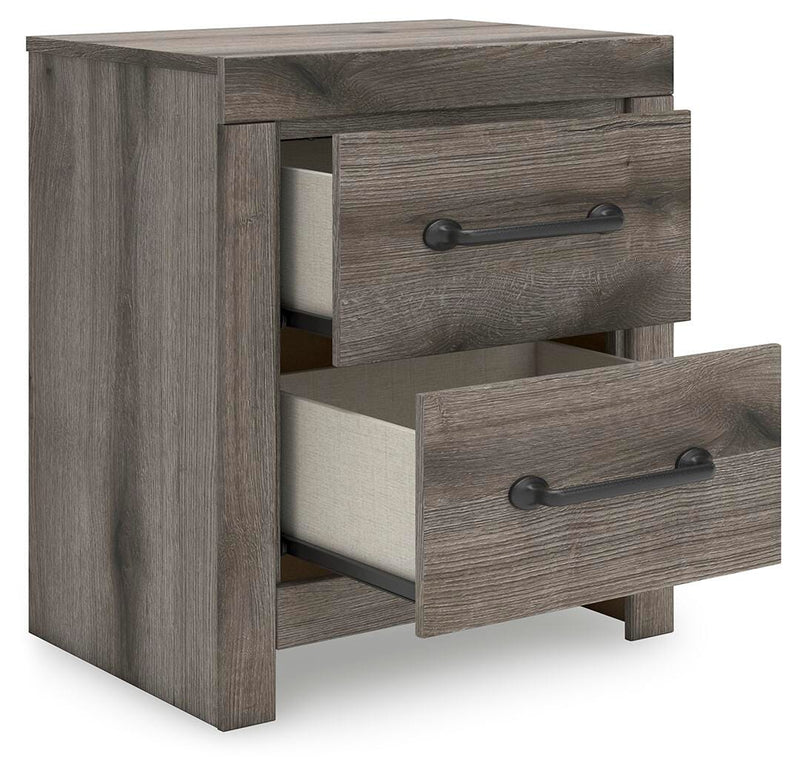 Graystorm Twin Panel Bed, Dresser and Nightstand in Brown Gray - PKG021339