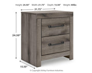 Graystorm Twin Panel Bed, Dresser and Nightstand in Brown Gray - PKG021339