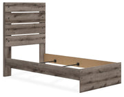 Graystorm Twin Panel Bed, Dresser, Mirror and Chest in Brown Gray - PKG021336