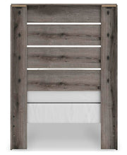 Graystorm Twin Panel Bed, Dresser, Mirror and Nightstand in Brown Gray - PKG021335