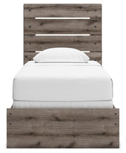 Graystorm Twin Panel Bed, Dresser, Mirror, Chest and Nightstand in Brown Gray - PKG021337