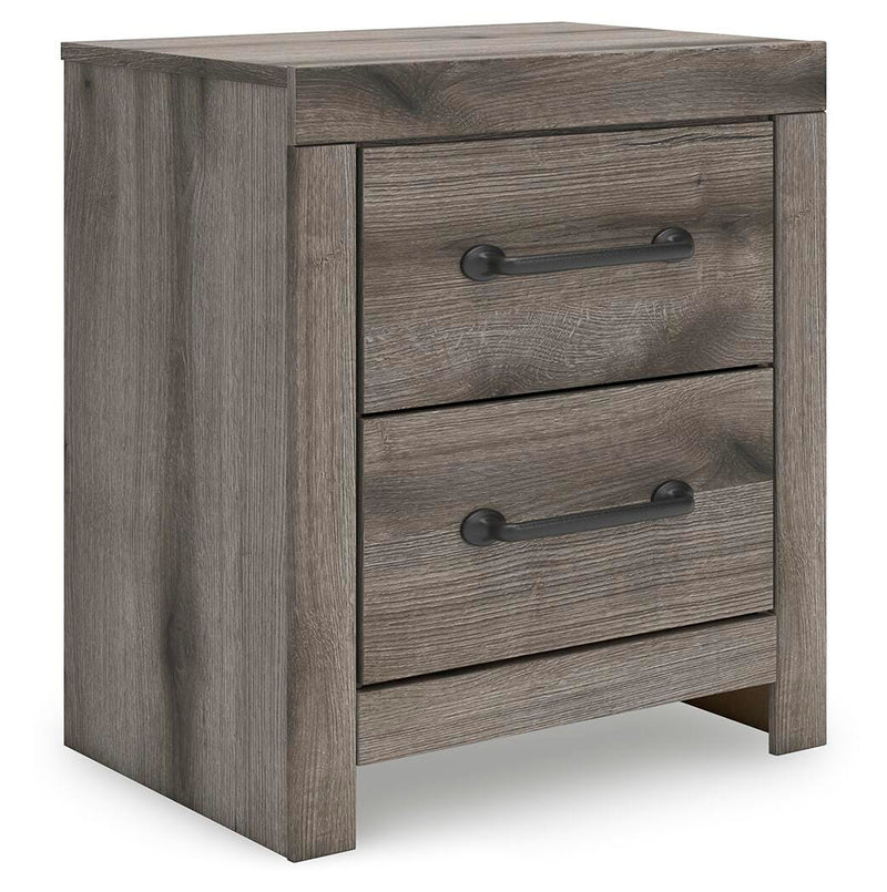 Graystorm Twin Panel Bed, Dresser, Mirror, Chest and Nightstand in Brown Gray - PKG021337