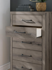 Graystorm Twin Panel Bed, Dresser, Mirror, Chest and Nightstand in Brown Gray - PKG021337