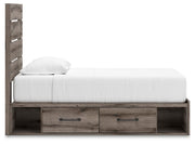 Graystorm Twin Panel Bed with Storage and Dresser in Brown Gray - PKG021385