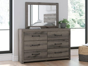 Graystorm Twin Panel Bed with Storage, Dresser, Mirror and Chest in Brown Gray - PKG021383