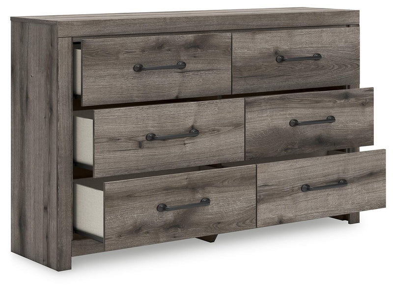 Graystorm Twin Panel Storage Bed and Dresser in Brown Gray - PKG021369