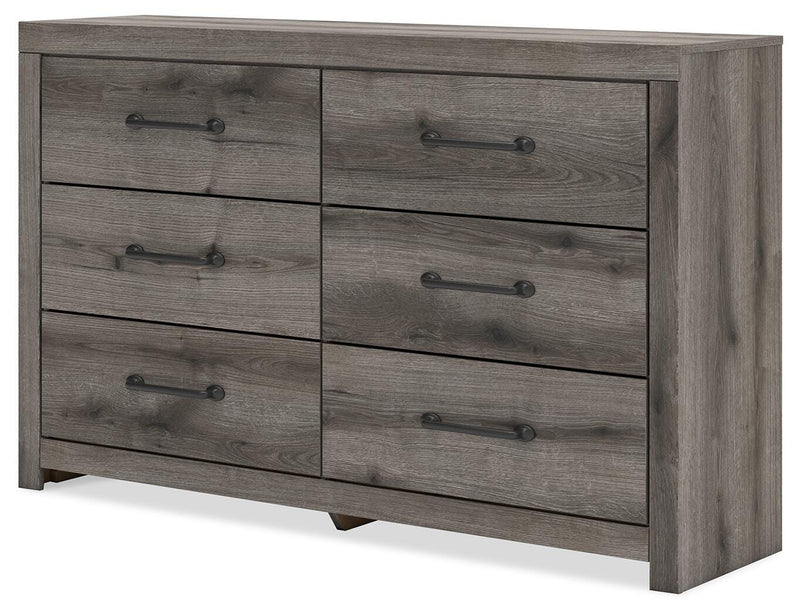 Graystorm Twin Panel Storage Bed, Dresser and Nightstand in Brown Gray - PKG021370
