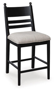 Greddinton Black Counter Height Barstool, Set of 2 - PCD824-724