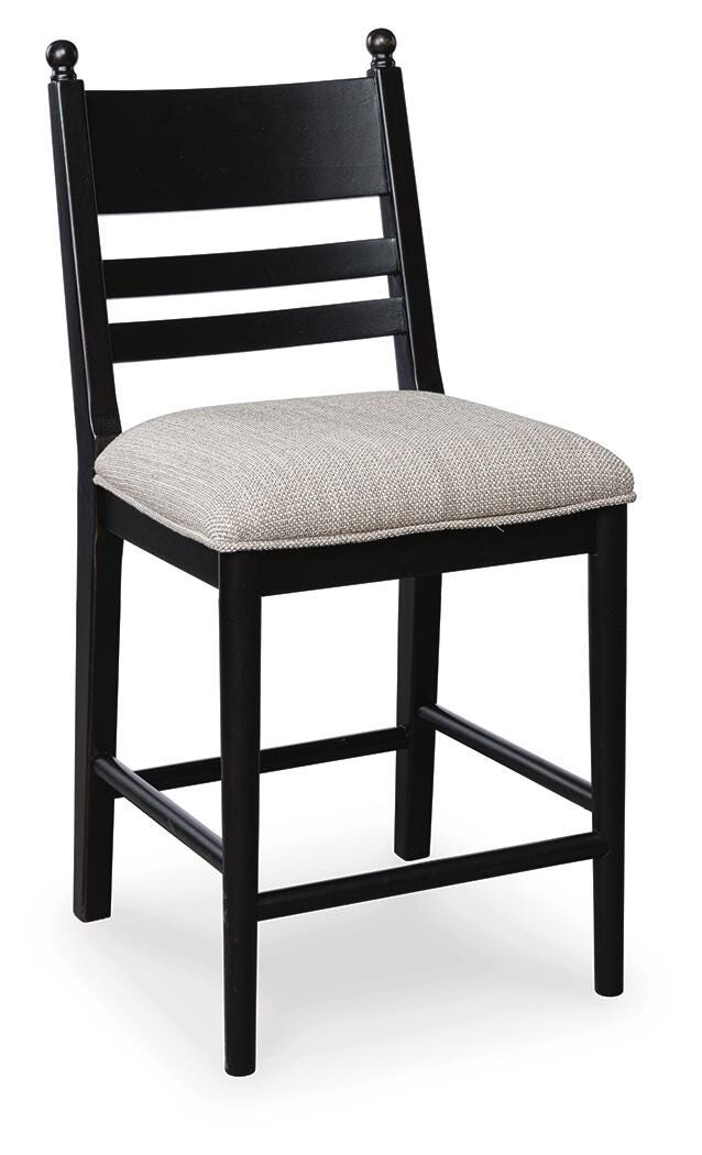 Greddinton Black Counter Height Barstool, Set of 2 - PCD824-724